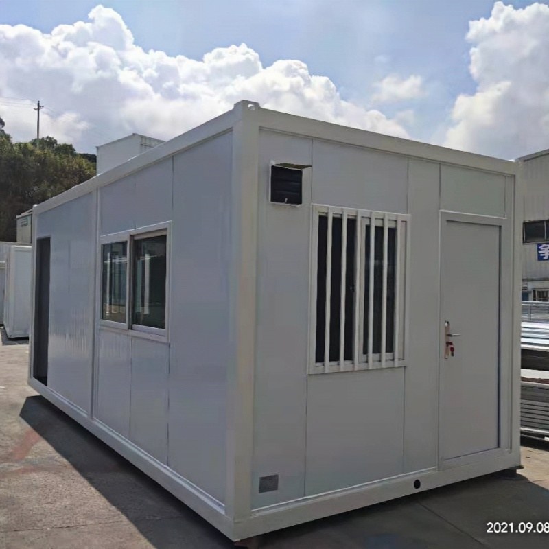 Flat packed container house as worker office